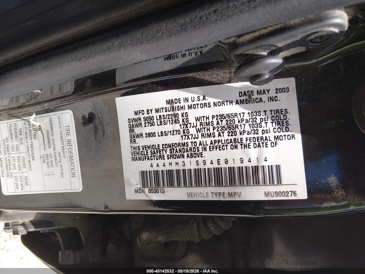 2004 MITSUBISHI ENDEAVOR XLS thumbnail 10