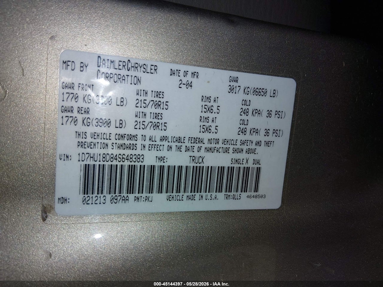 2004 DODGE RAM 1500 SLT/LARAMIE thumbnail 10