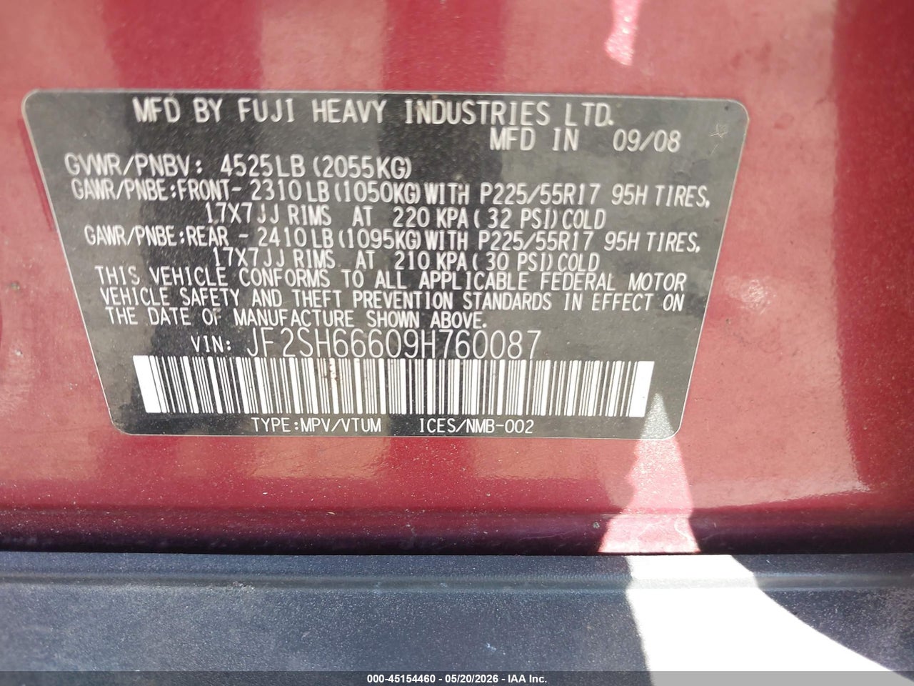 2009 SUBARU FORESTER 2.5XT LIMITED thumbnail 10