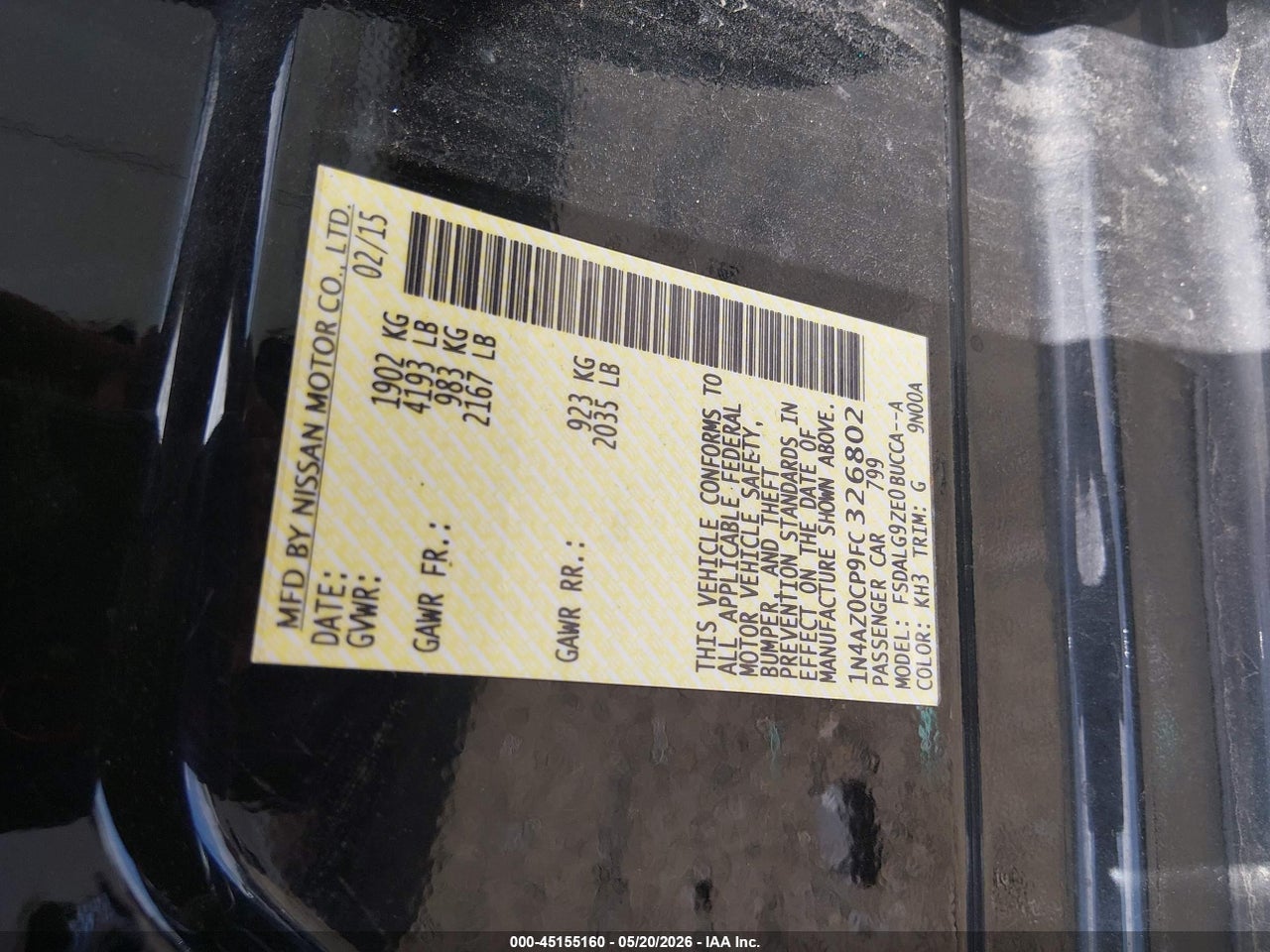 2015 NISSAN LEAF SL thumbnail 10