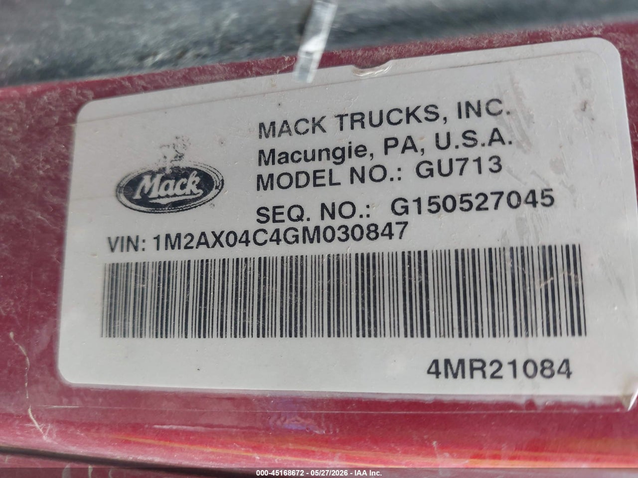 2016 MACK 700 GU700 thumbnail 10