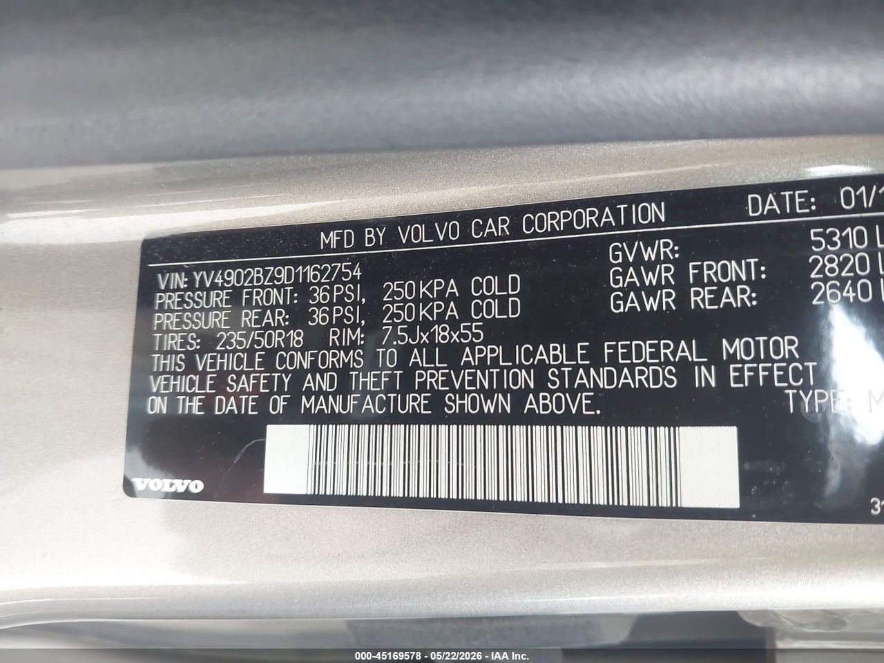 2013 VOLVO XC70 T6 thumbnail 10