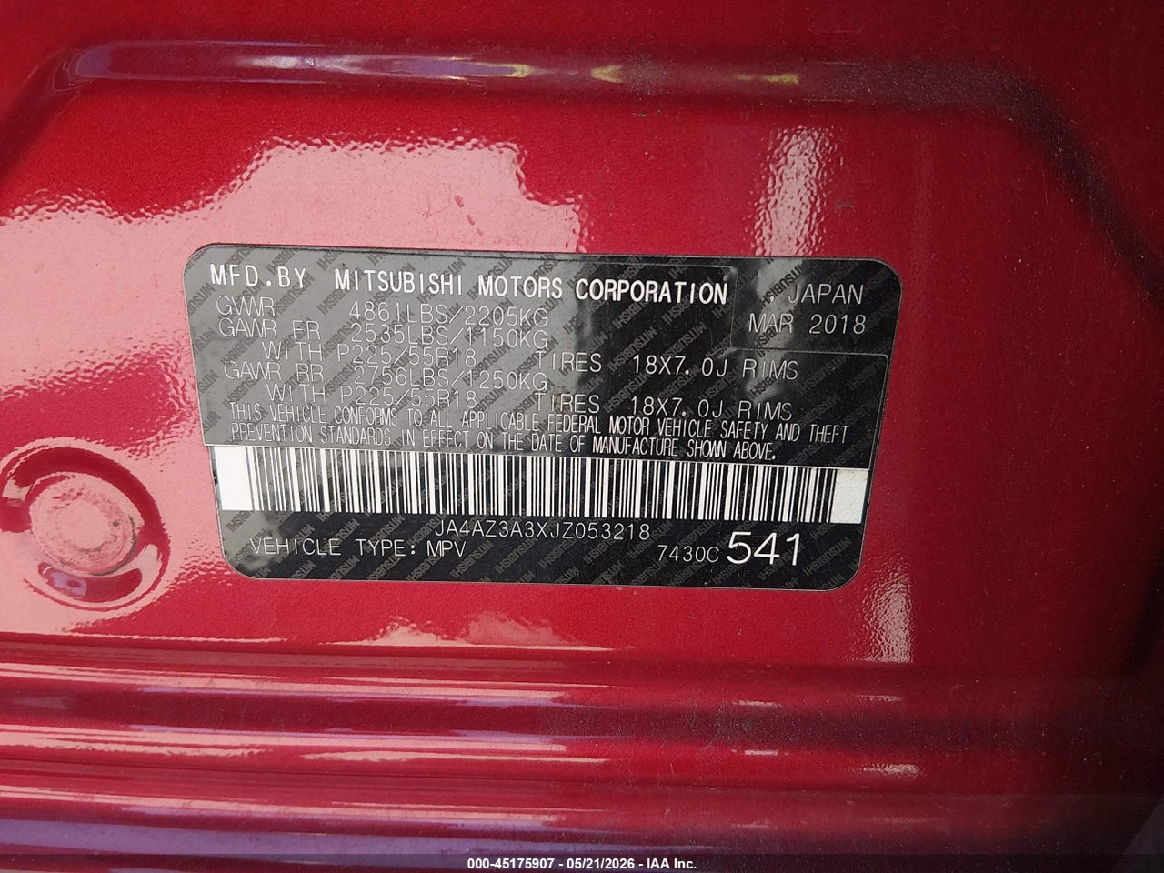 2018 MITSUBISHI OUTLANDER SEL thumbnail 10