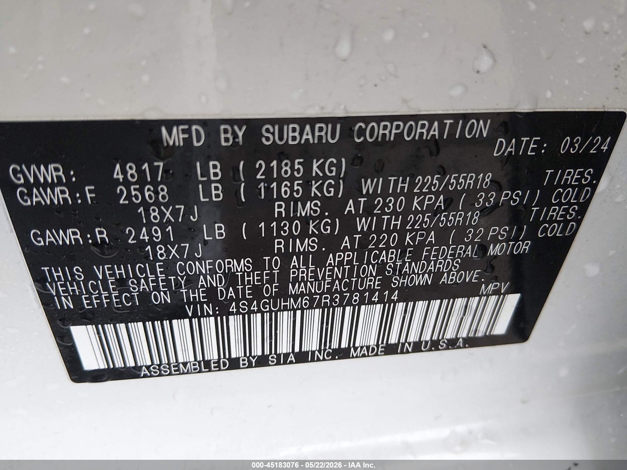 2024 SUBARU CROSSTREK LIMITED thumbnail 10