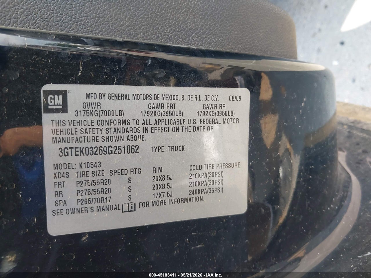 2009 GMC SIERRA 1500 DENALI thumbnail 10