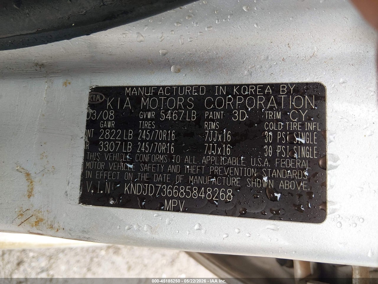 2008 KIA SORENTO EX thumbnail 10