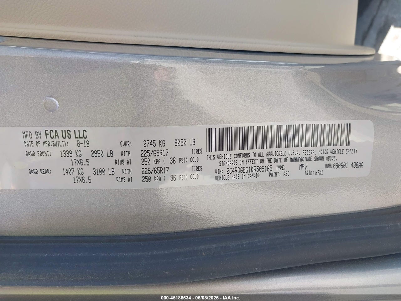 2019 DODGE GRAND CARAVAN SE thumbnail 10