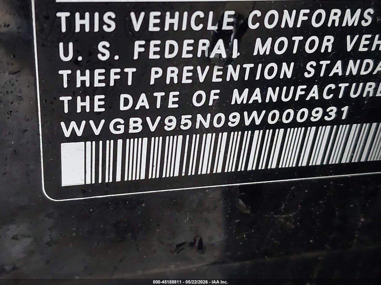 2009 VOLKSWAGEN TIGUAN SE/SEL thumbnail 10