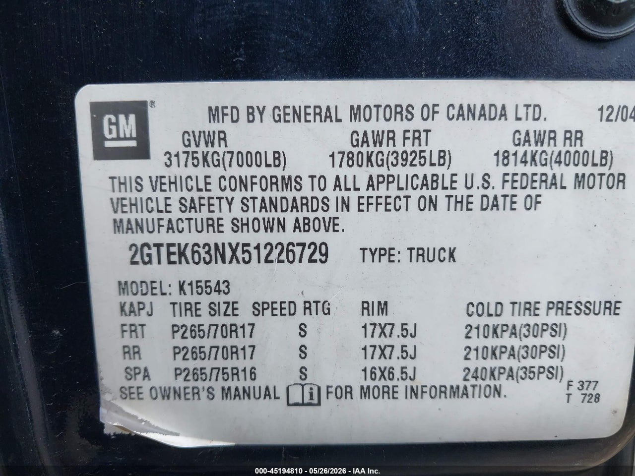 2005 GMC SIERRA 1500 DENALI thumbnail 10