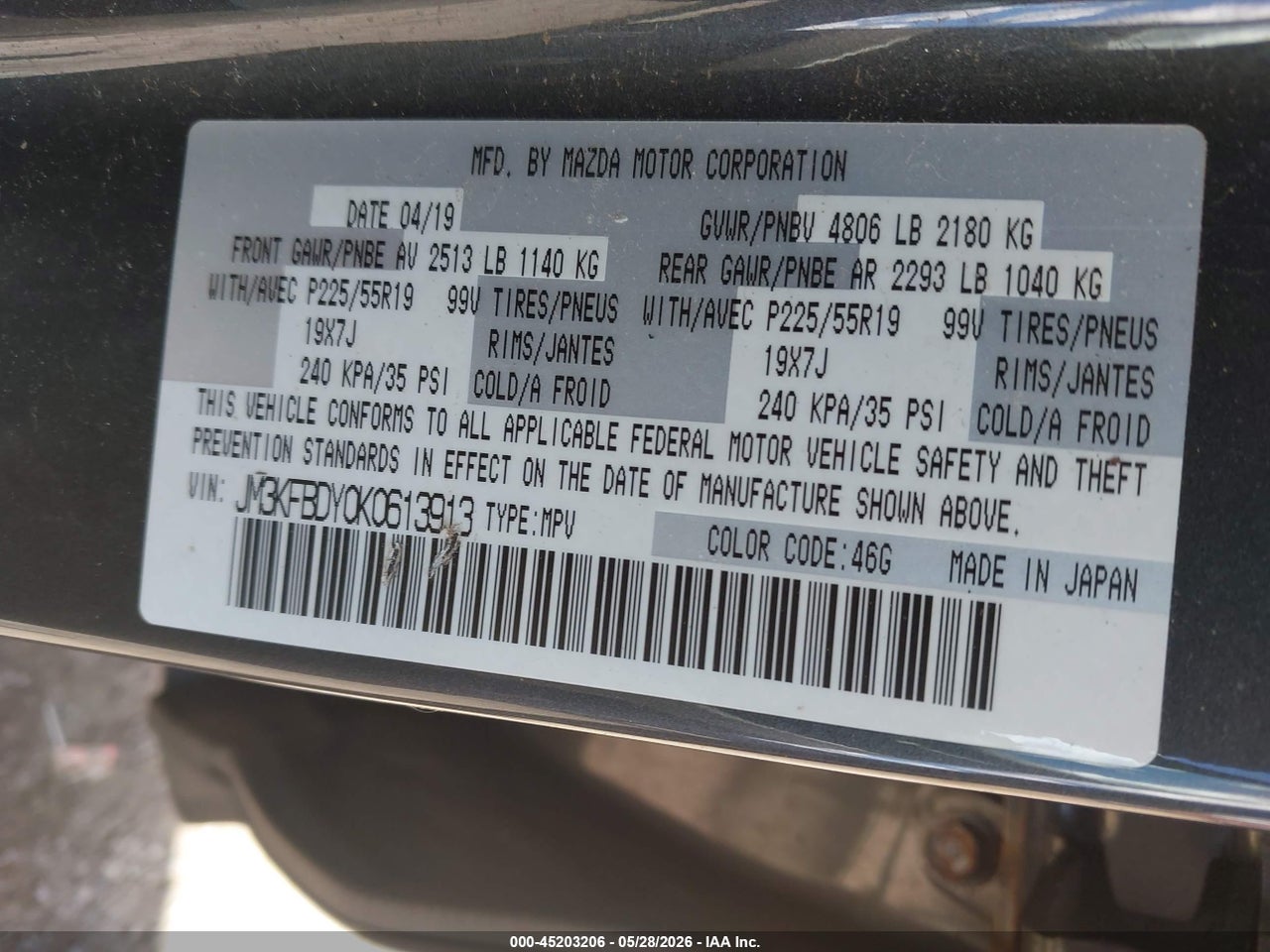 2019 MAZDA CX-5 GRAND TOURING RESERVE thumbnail 10