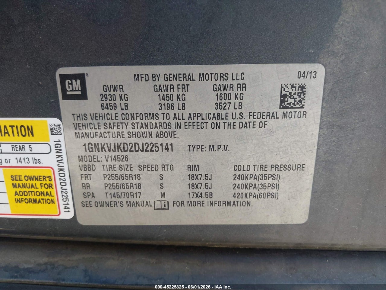 2013 CHEVROLET TRAVERSE 2LT thumbnail 10