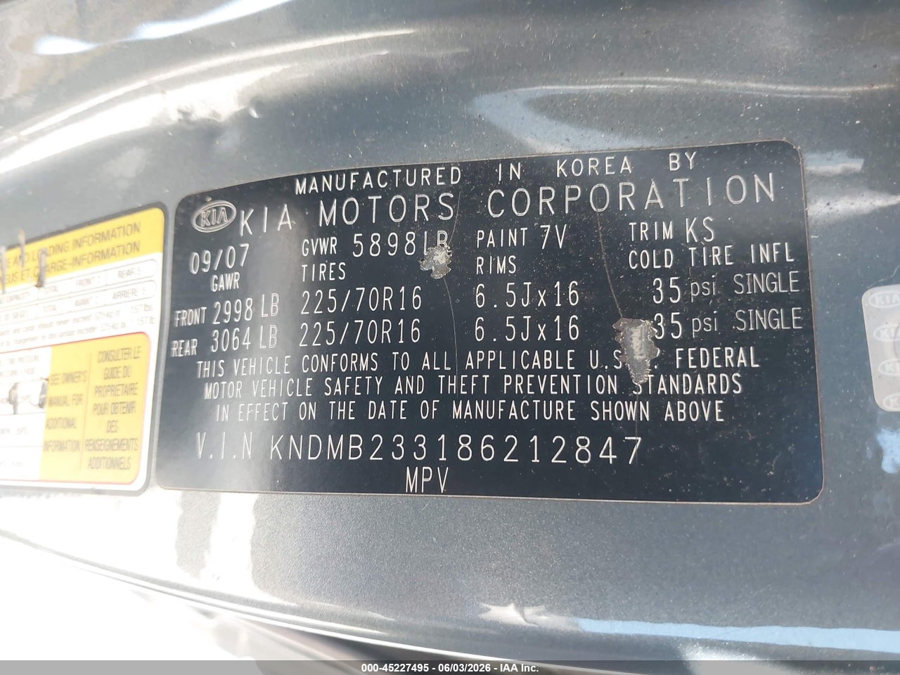 2008 KIA SEDONA LX thumbnail 10