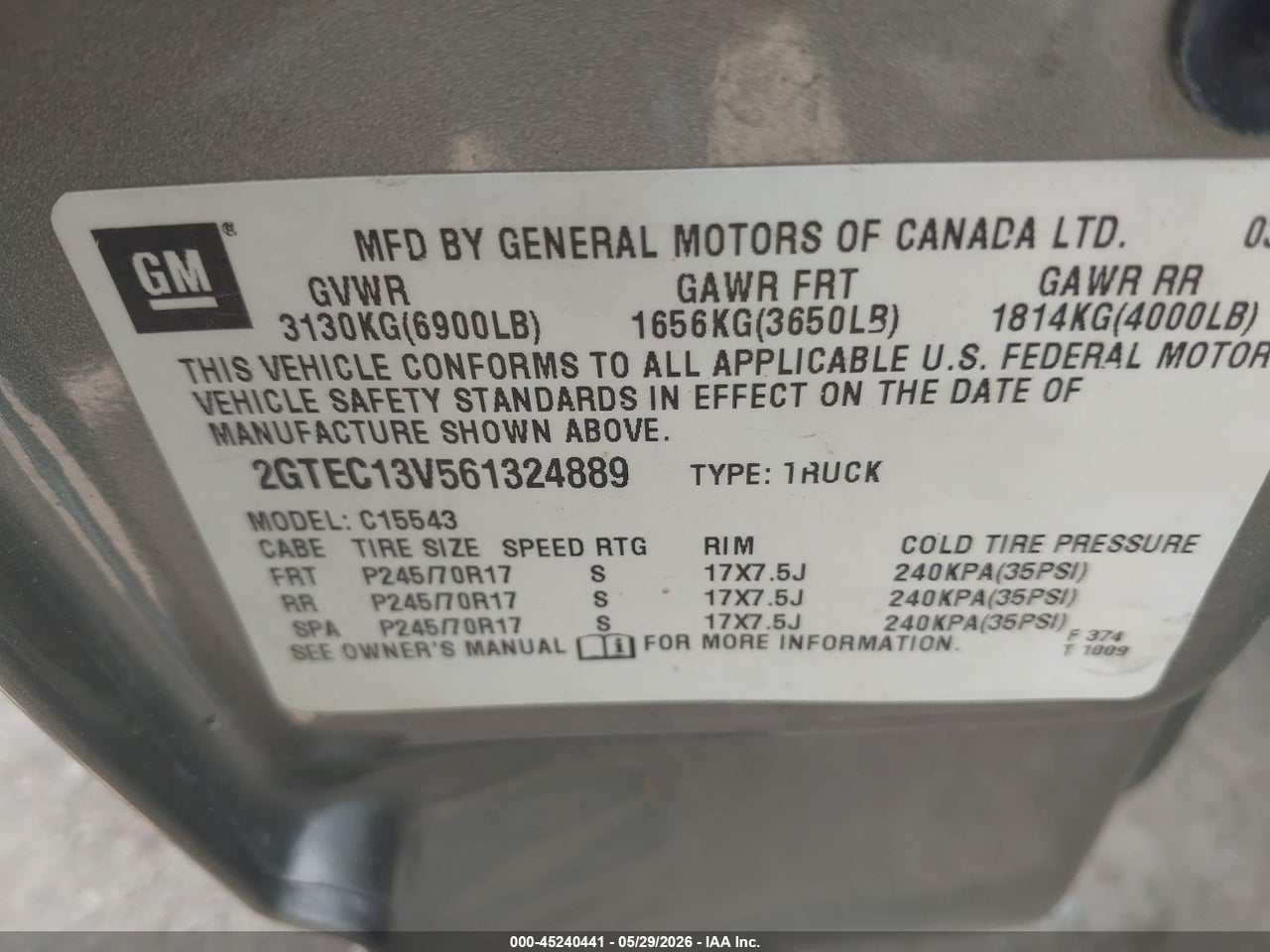 2006 GMC SIERRA 1500 SL thumbnail 10