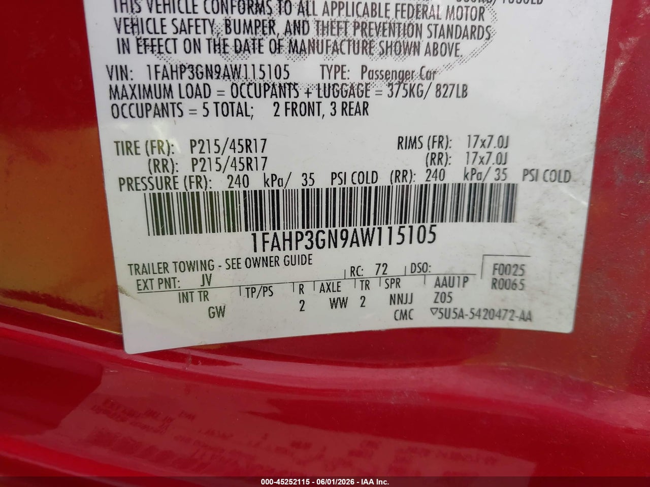 2010 FORD FOCUS SES thumbnail 10