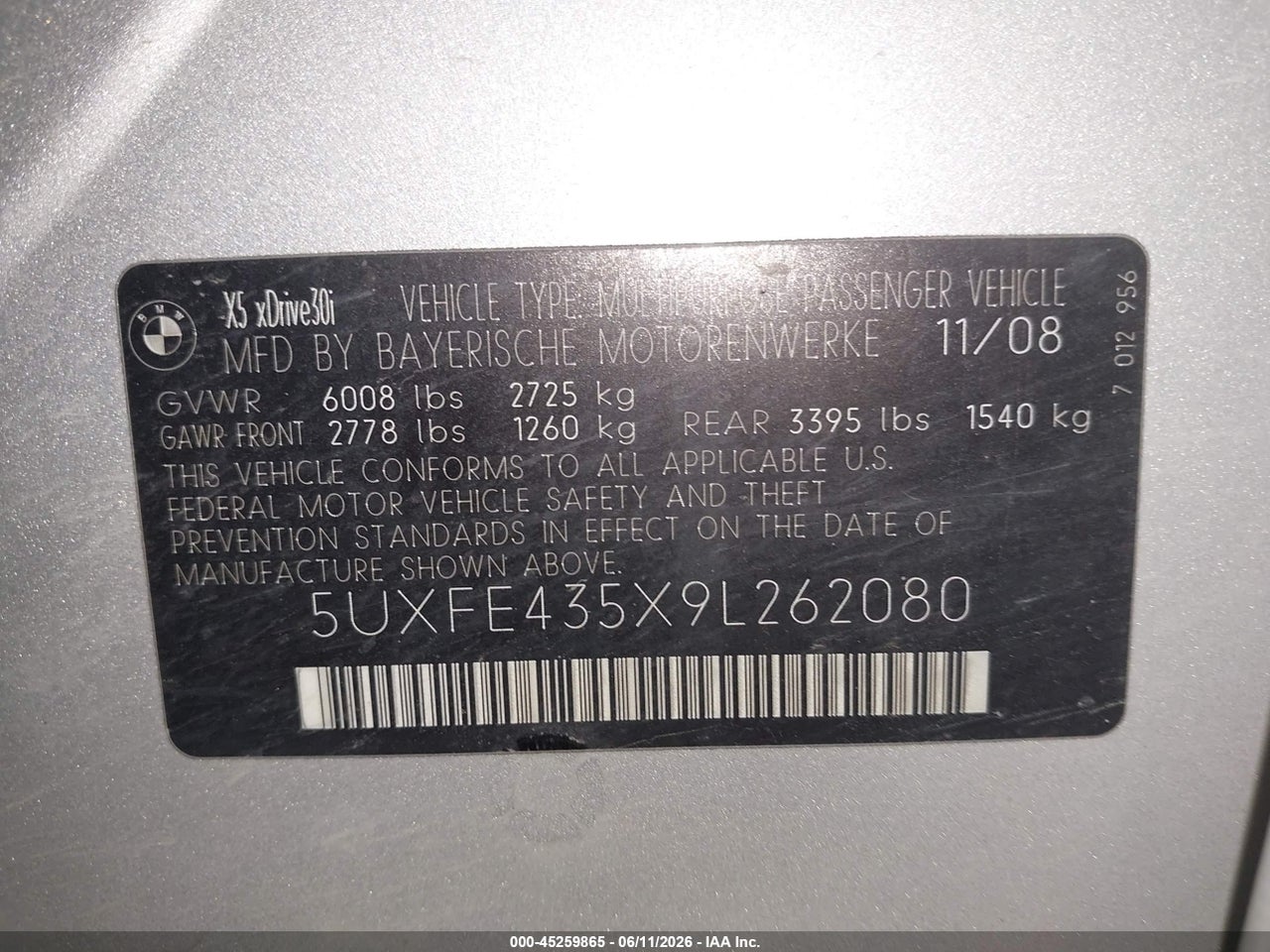 2009 BMW X5 XDRIVE30I thumbnail 10