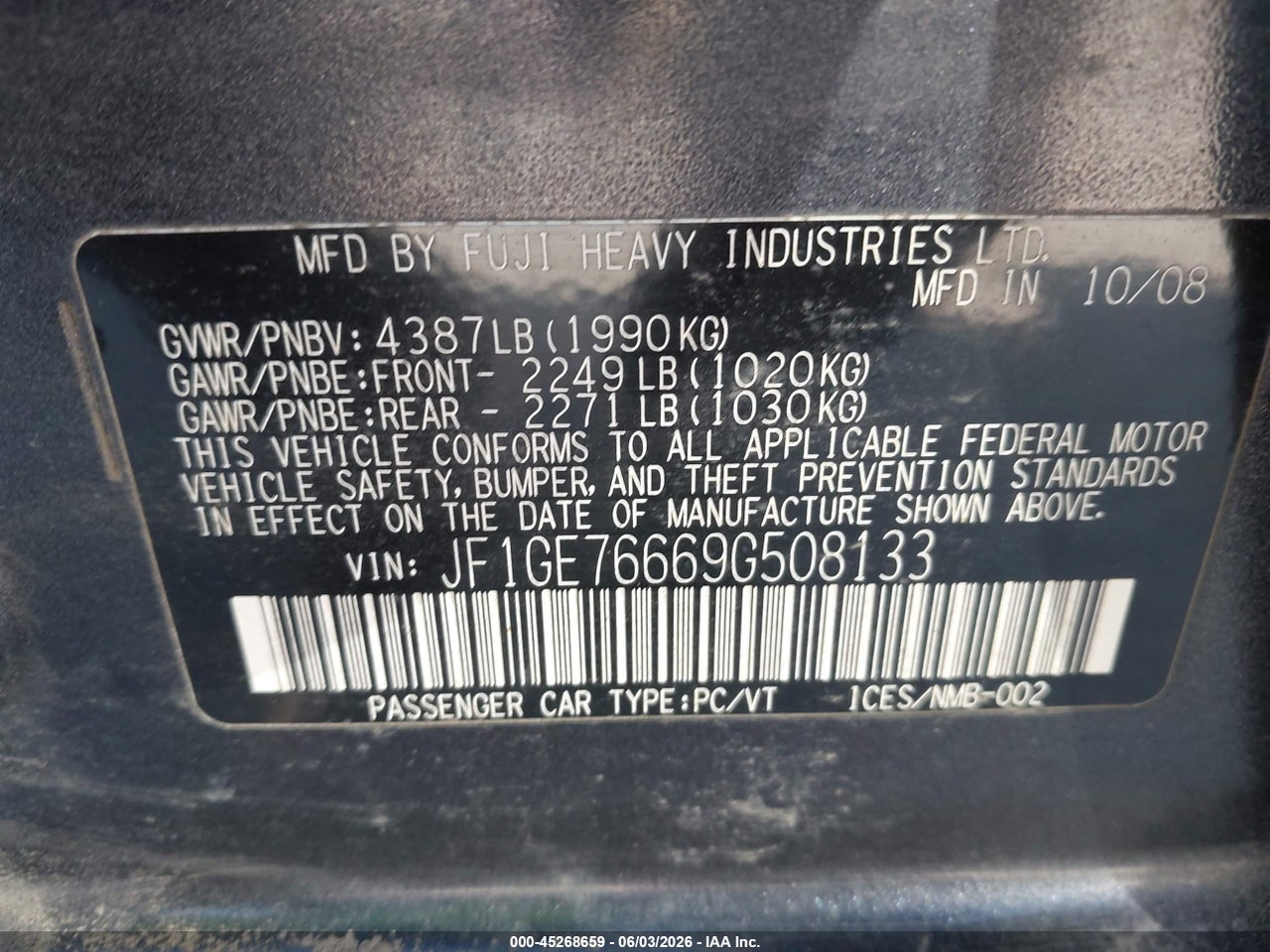 2009 SUBARU IMPREZA WRX thumbnail 10