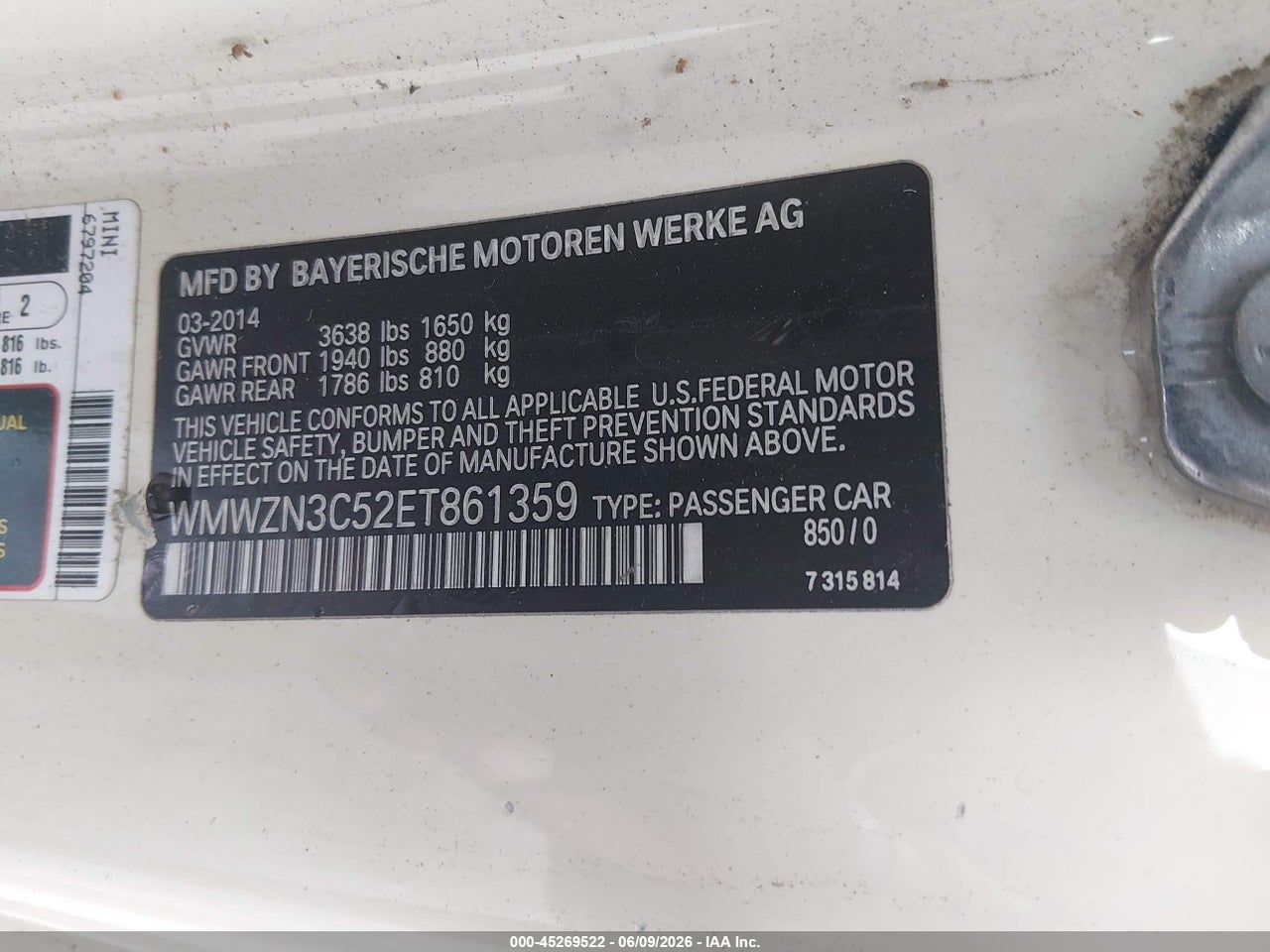 2014 MINI CONVERTIBLE COOPER thumbnail 10