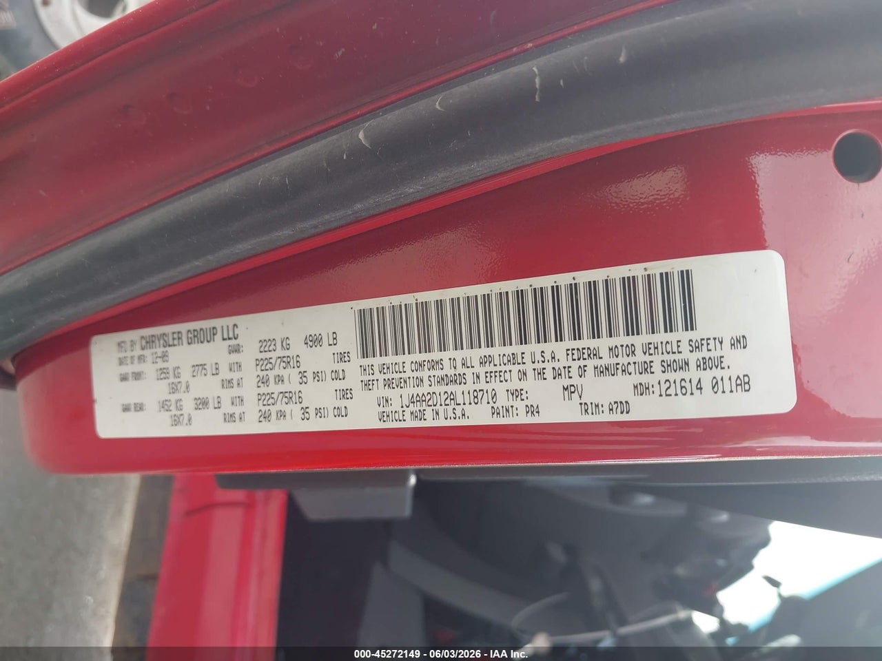 2010 JEEP WRANGLER SPORT thumbnail 10