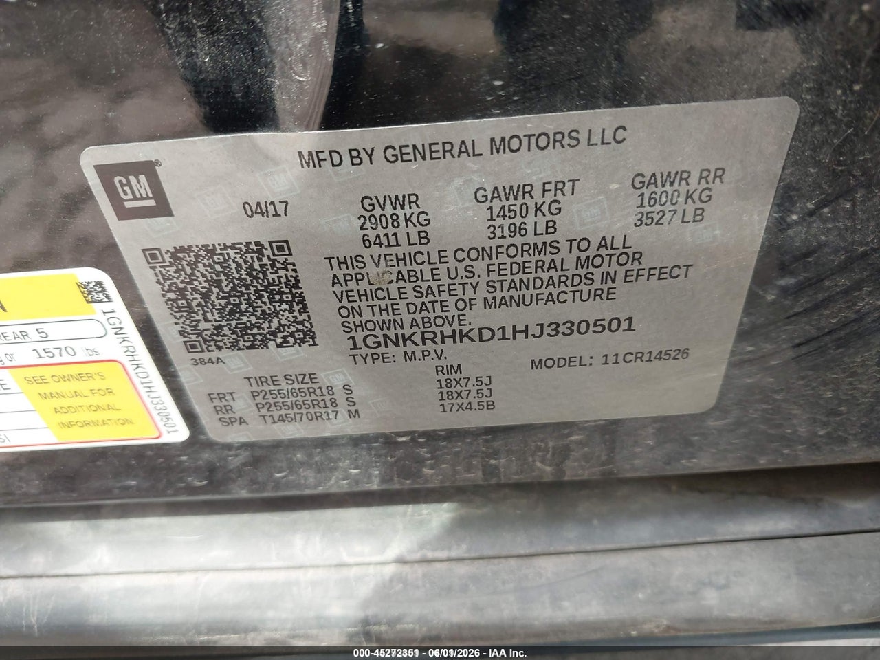 2017 CHEVROLET TRAVERSE 2LT thumbnail 10