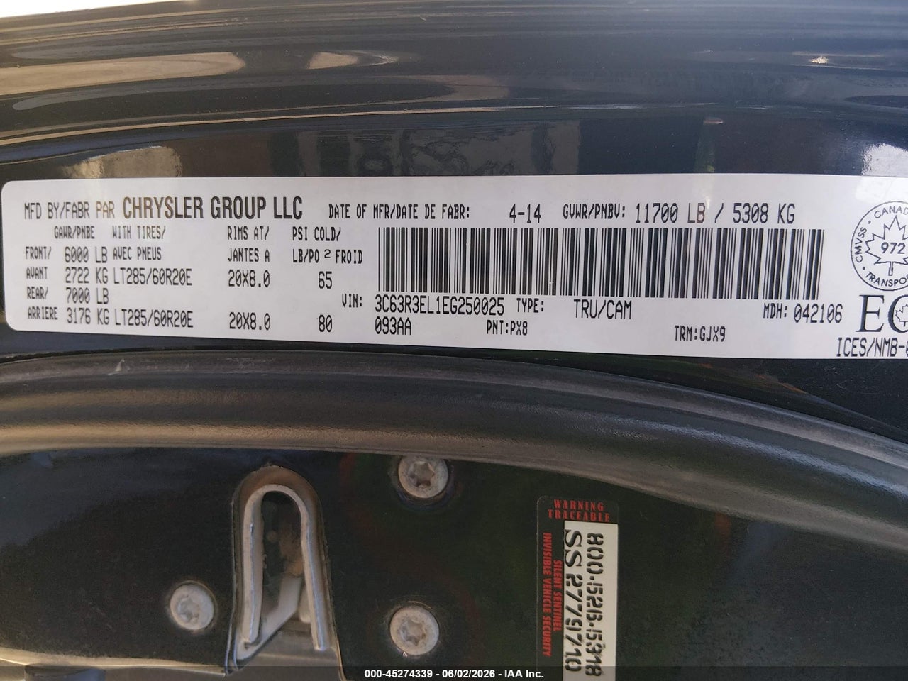 2014 RAM 3500 LARAMIE thumbnail 10