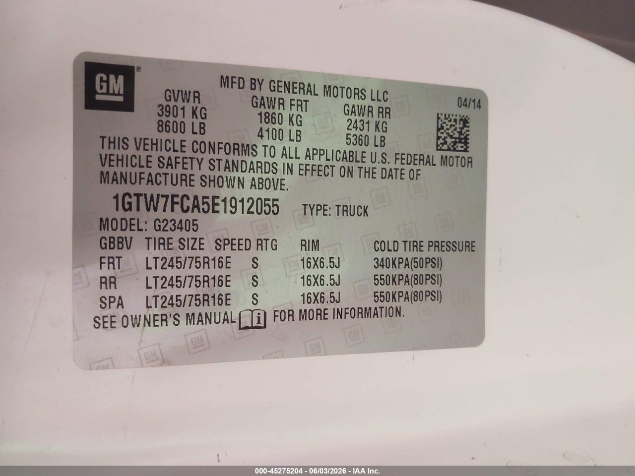 2014 GMC SAVANA 2500 WORK VAN thumbnail 10