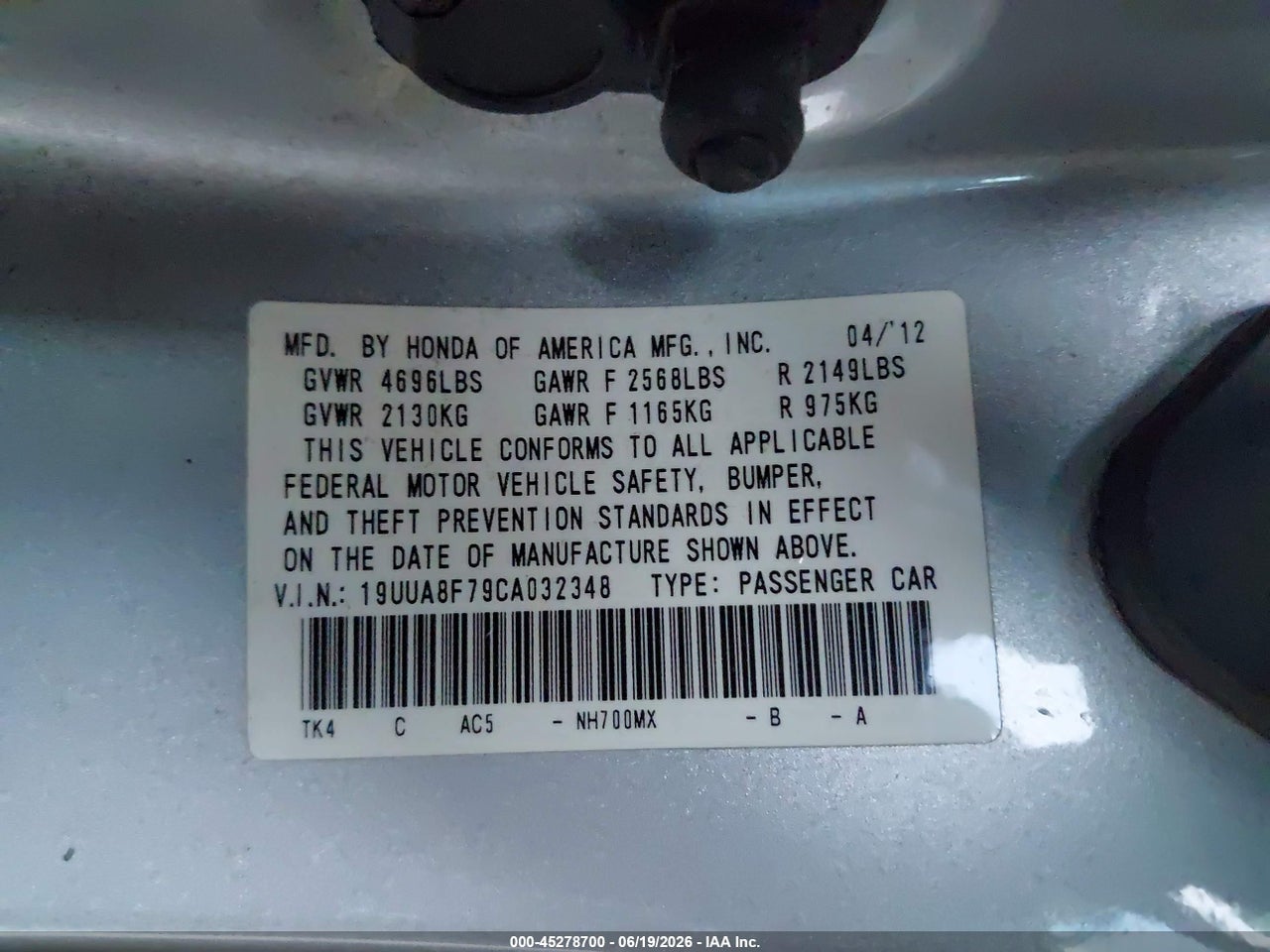 2012 ACURA TL 3.5 thumbnail 10
