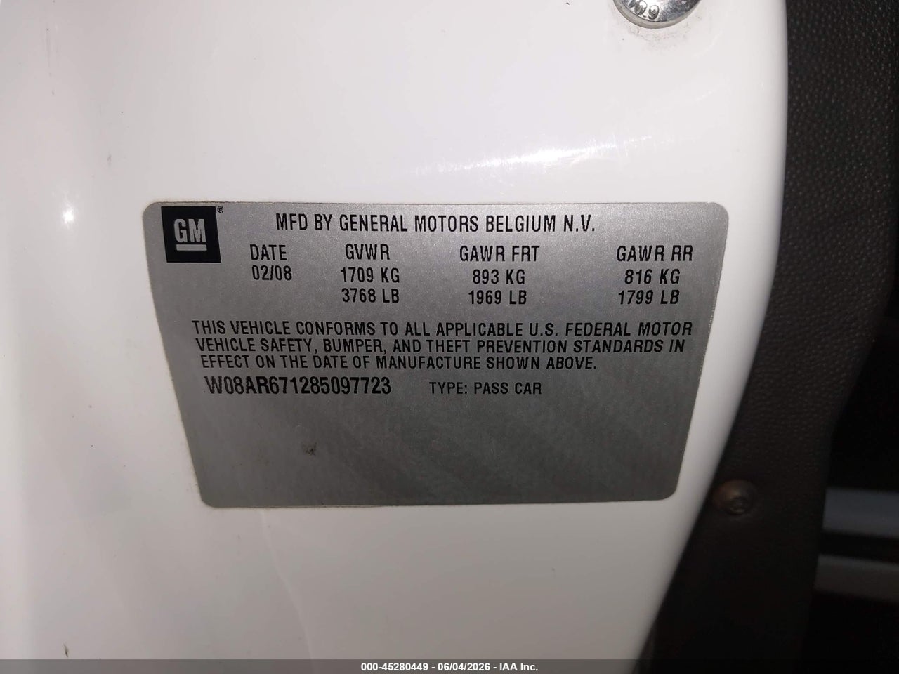 2008 SATURN ASTRA XE thumbnail 10