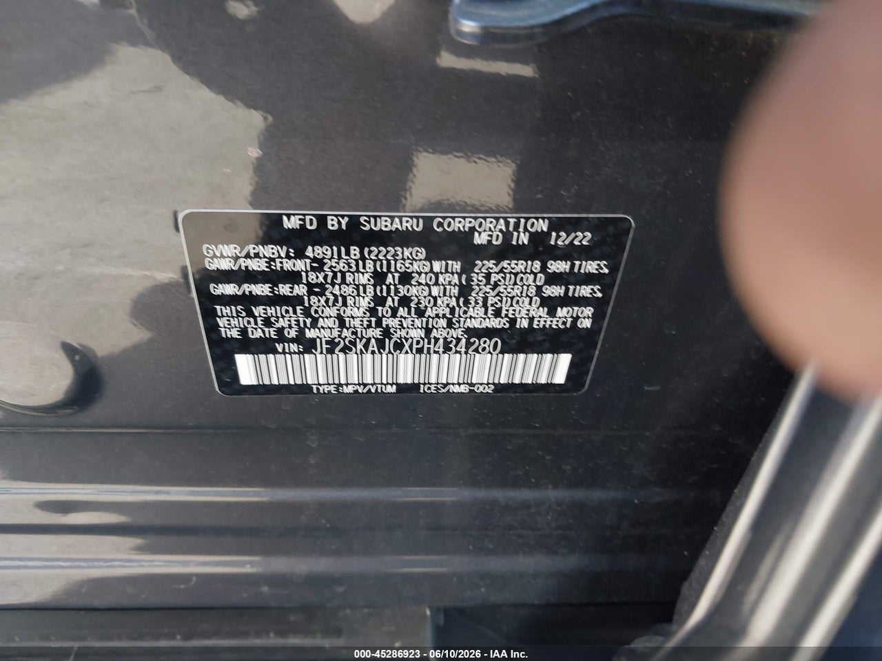 2023 SUBARU FORESTER SPORT thumbnail 10