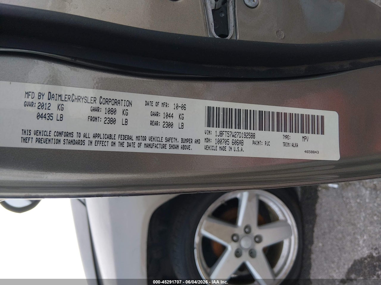 2007 JEEP COMPASS LIMITED thumbnail 10