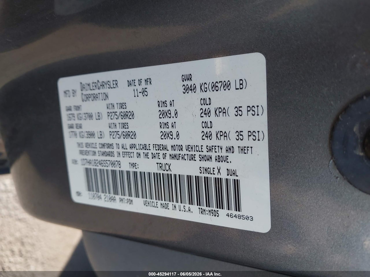 2006 DODGE RAM 1500 SLT thumbnail 10