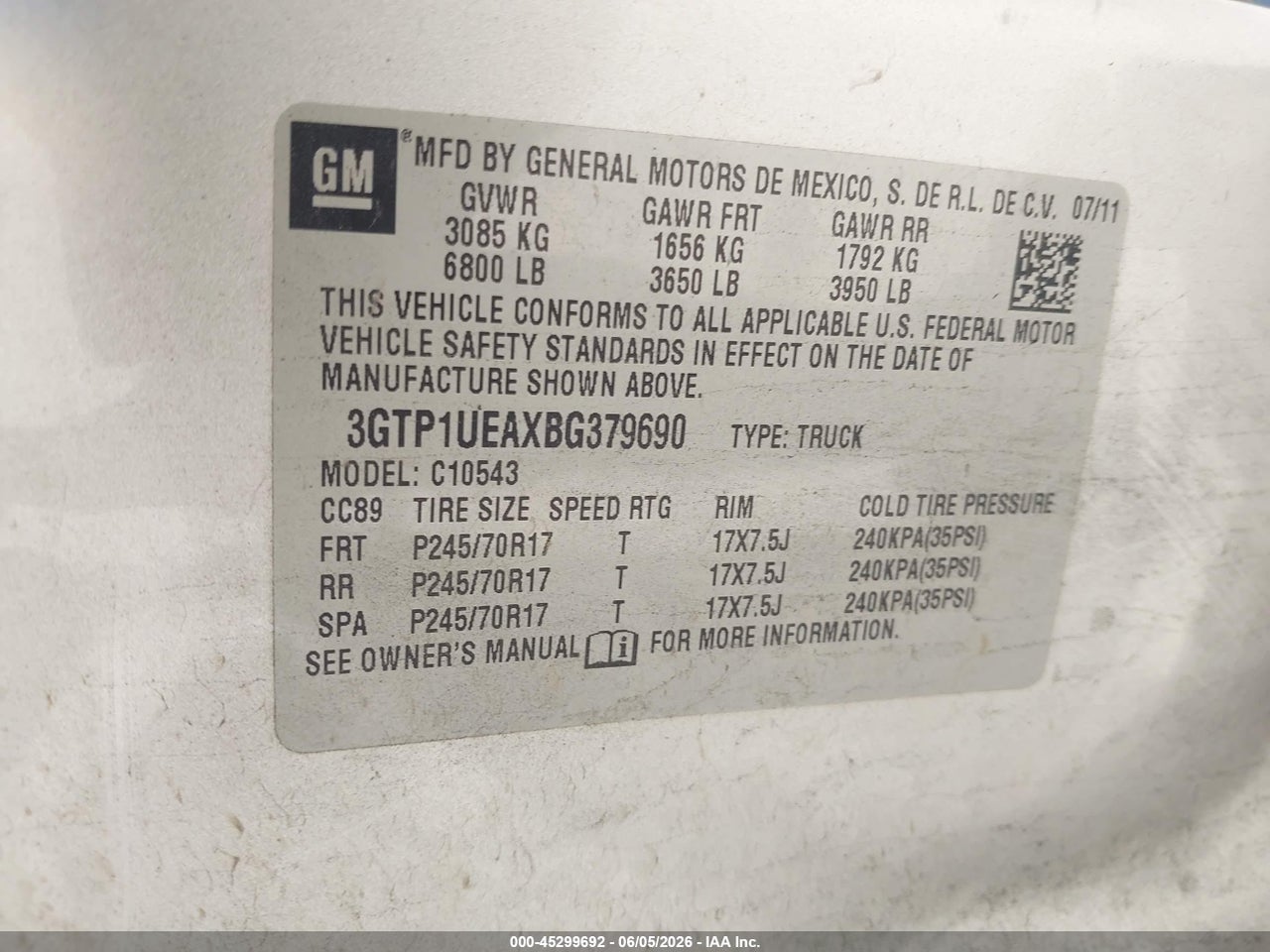 2011 GMC SIERRA 1500 SL thumbnail 10