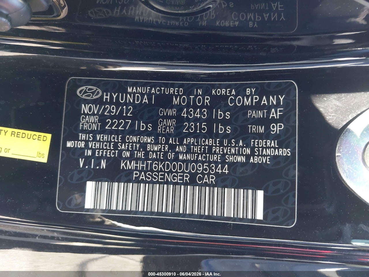 2013 HYUNDAI GENESIS 2.0T thumbnail 10