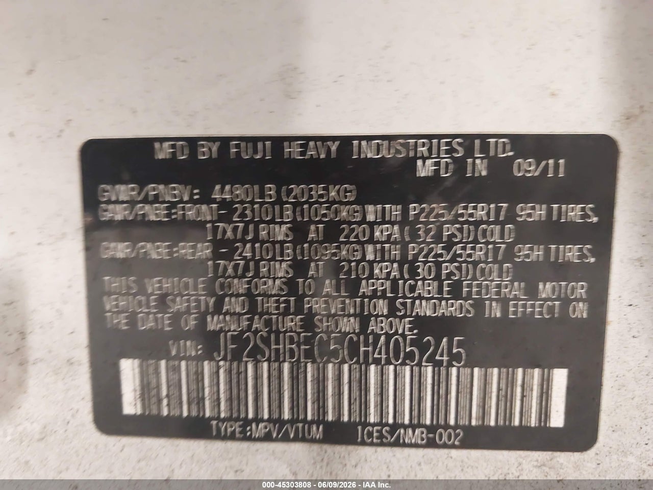 2012 SUBARU FORESTER 2.5X LIMITED thumbnail 10
