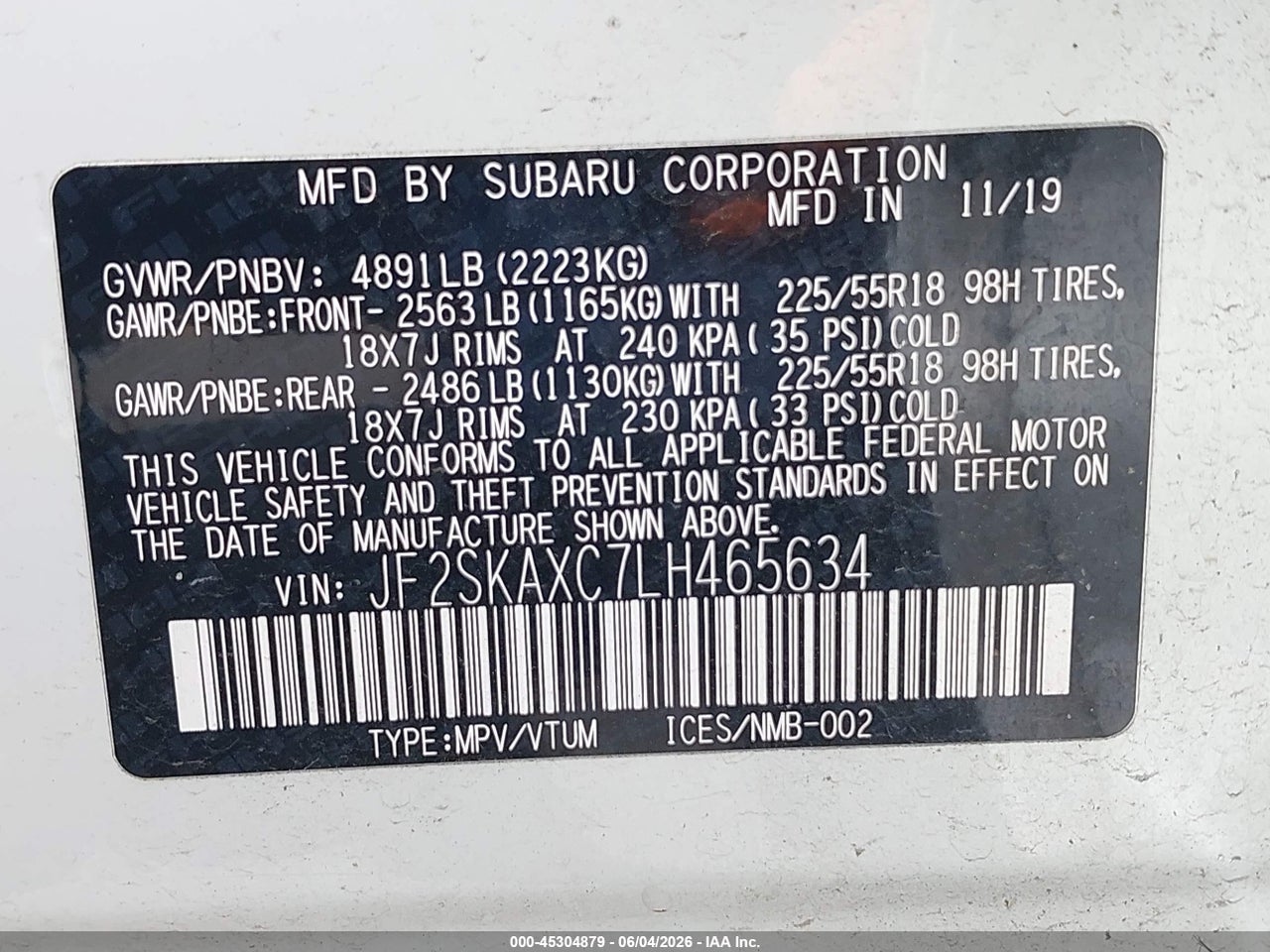 2020 SUBARU FORESTER TOURING thumbnail 10