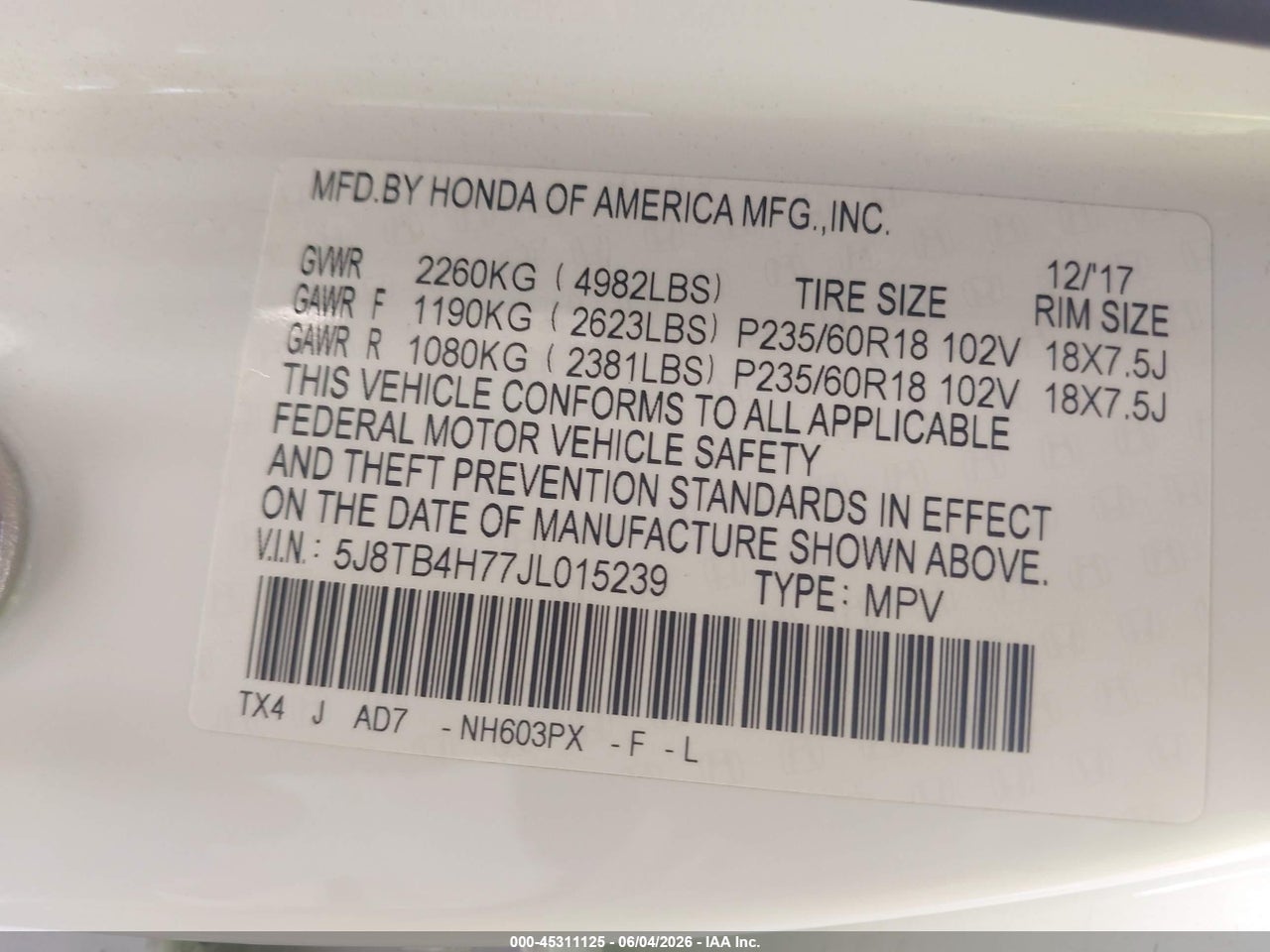 2018 ACURA RDX ADVANCE PACKAGE thumbnail 10