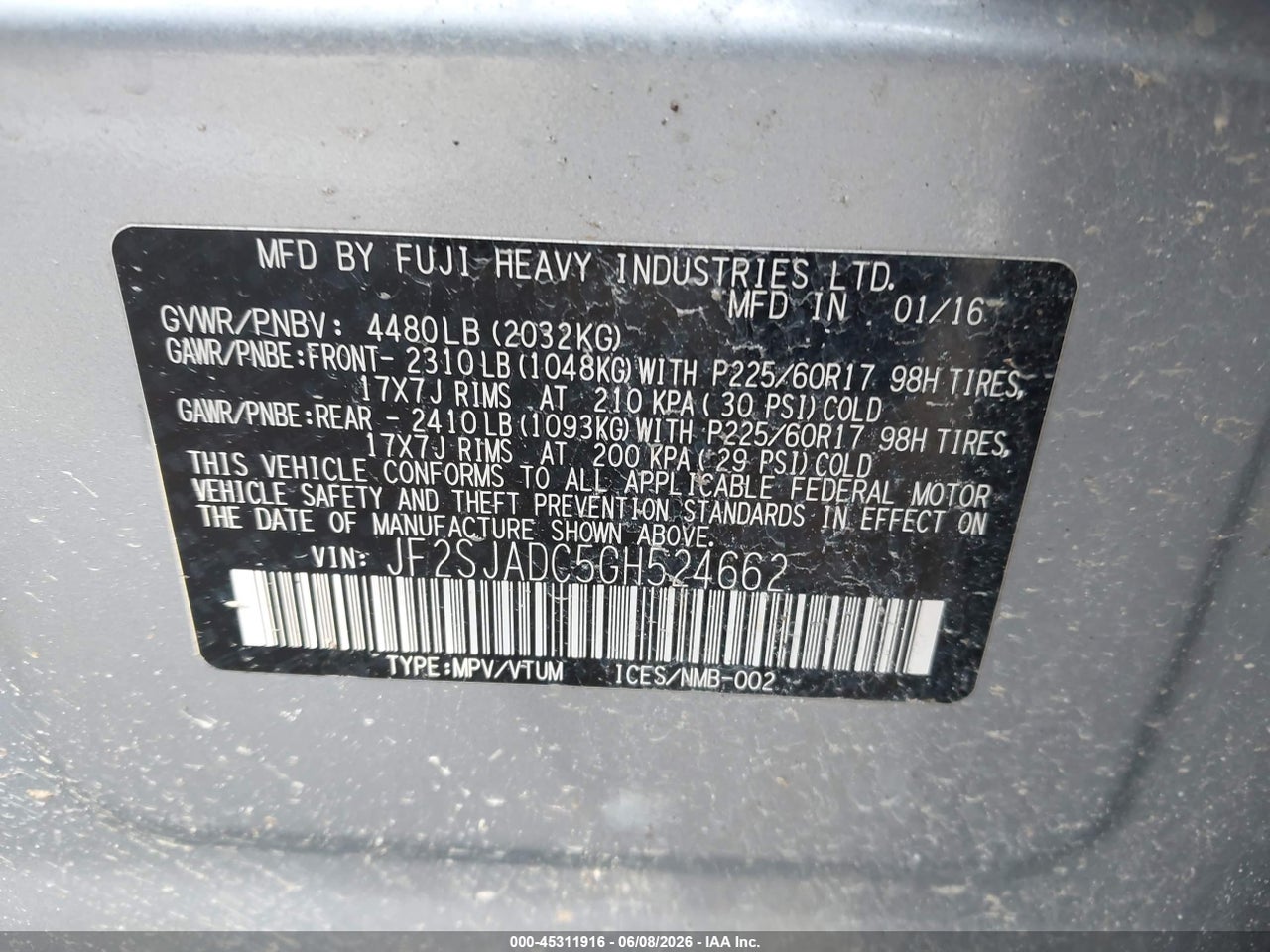 2016 SUBARU FORESTER 2.5I PREMIUM thumbnail 10