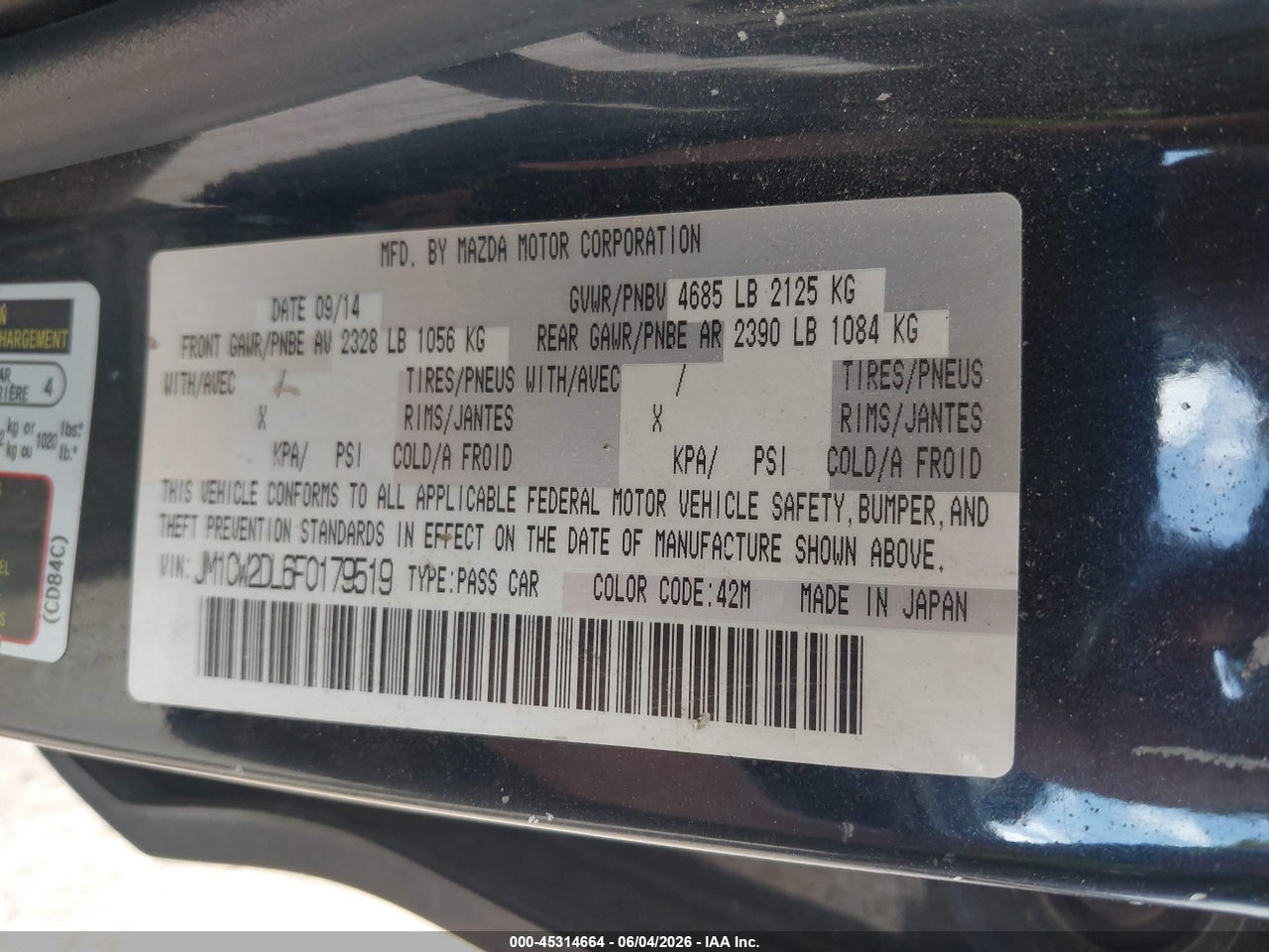 2015 MAZDA MAZDA5 GRAND TOURING thumbnail 10