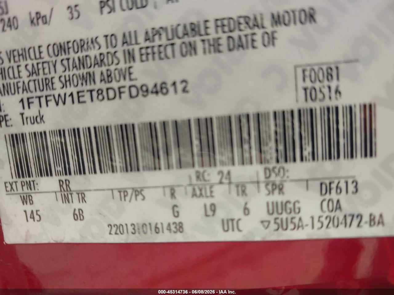 2013 FORD F-150 FX4 thumbnail 10