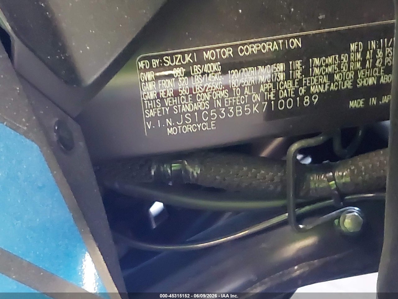 2019 SUZUKI GSX-S750 M/Z thumbnail 11