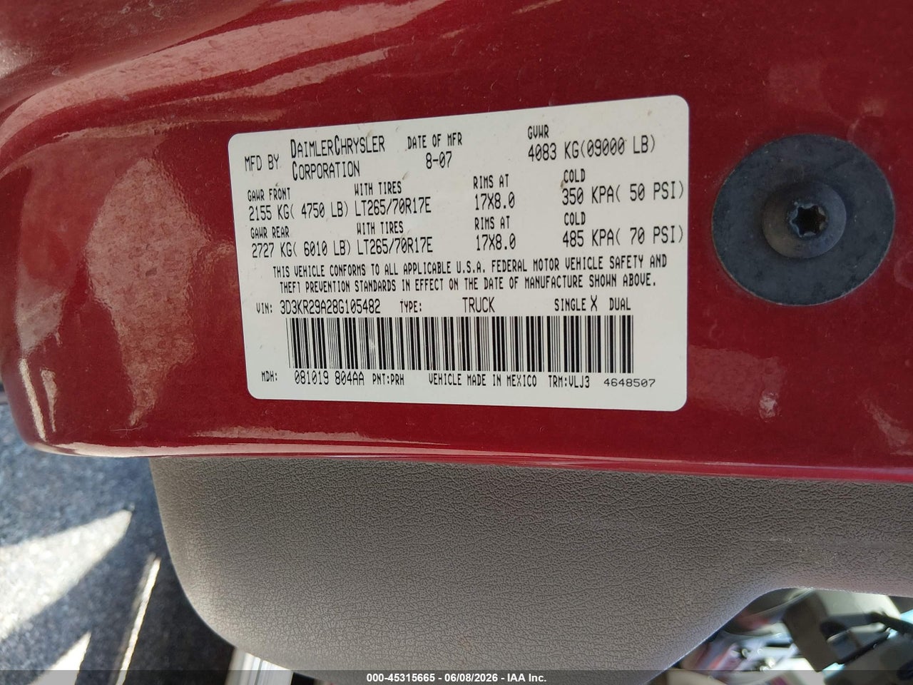 2008 DODGE RAM 2500 LARAMIE thumbnail 10