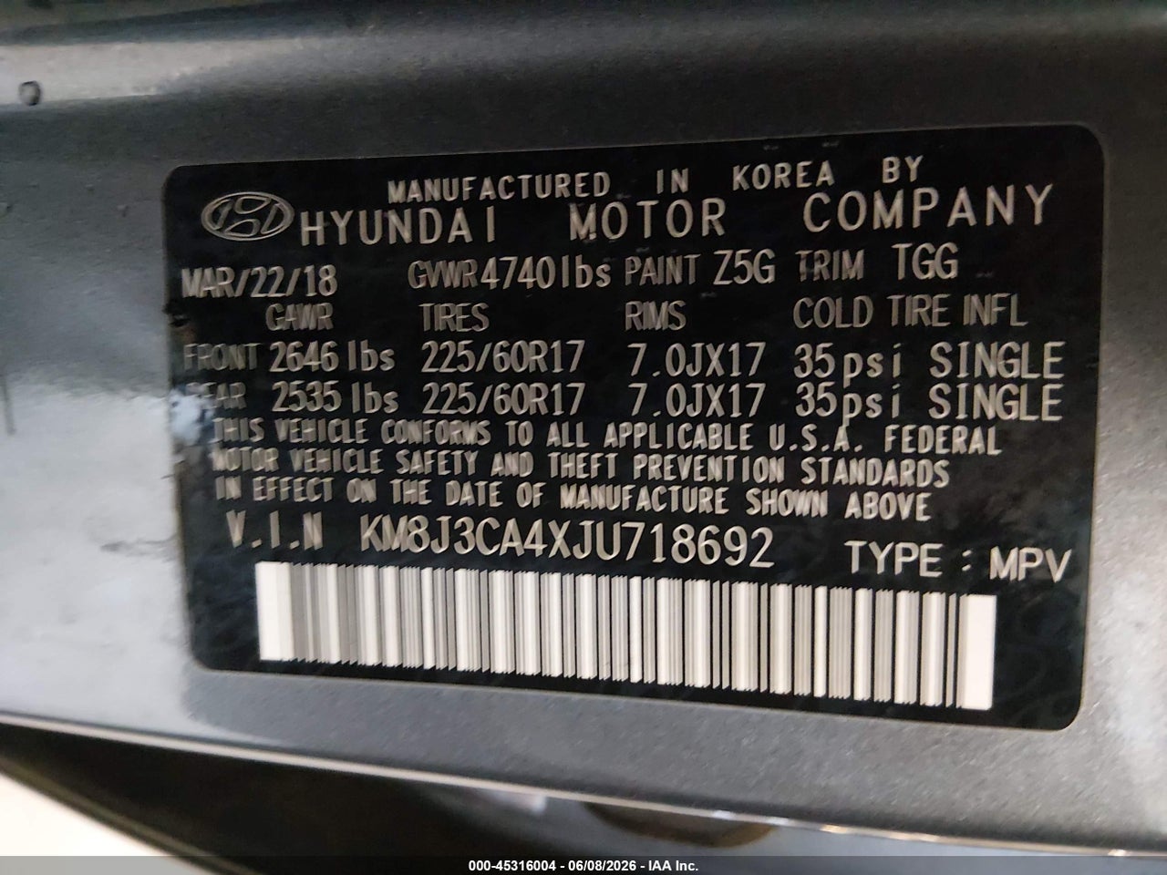 2018 HYUNDAI TUCSON SEL thumbnail 10