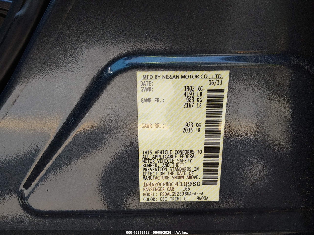 2013 NISSAN LEAF SL thumbnail 10