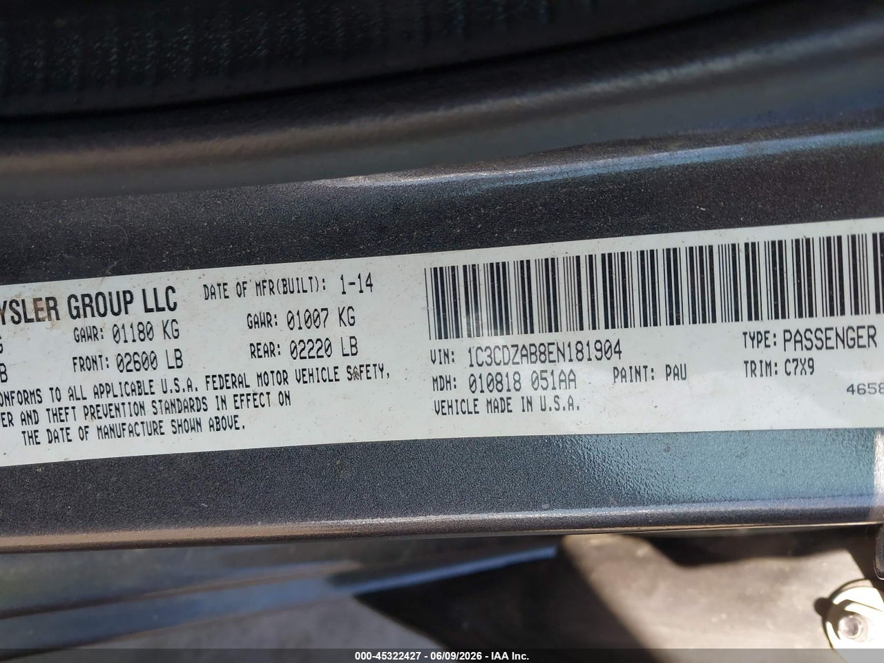 2014 DODGE AVENGER SE thumbnail 10
