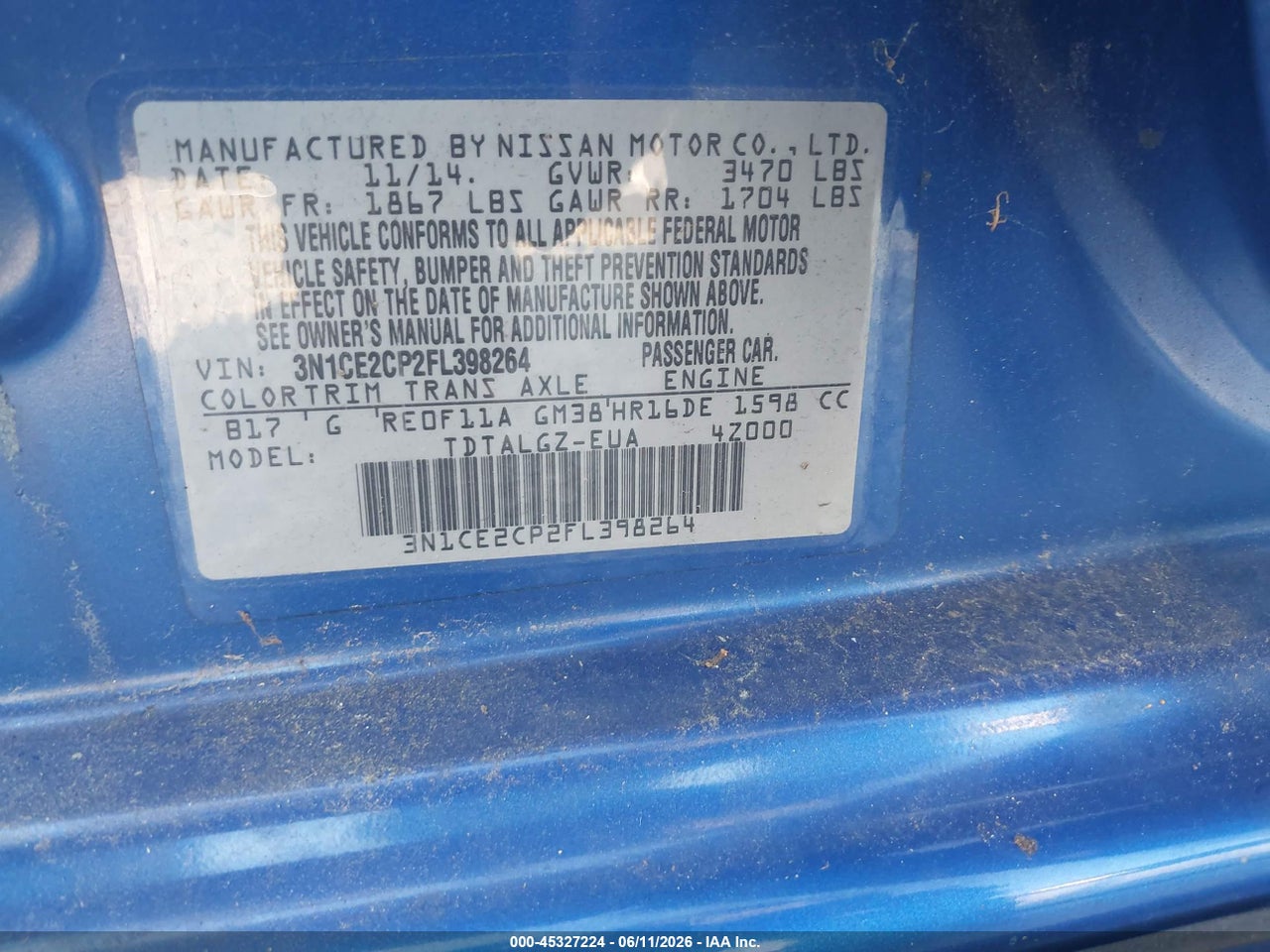 2015 NISSAN VERSA NOTE SR thumbnail 10