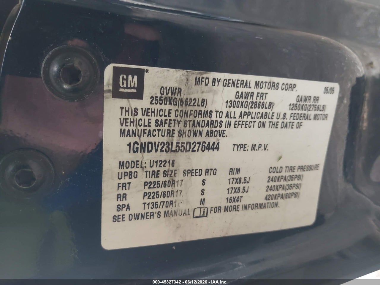 2005 CHEVROLET UPLANDER LS thumbnail 10