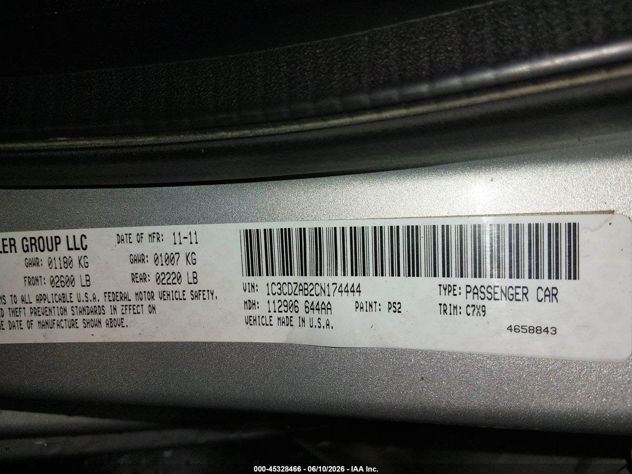 2012 DODGE AVENGER SE thumbnail 10