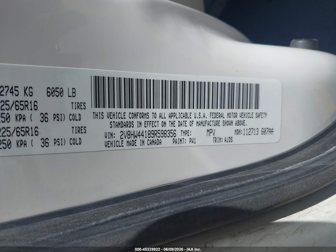 2009 VOLKSWAGEN ROUTAN S thumbnail 10