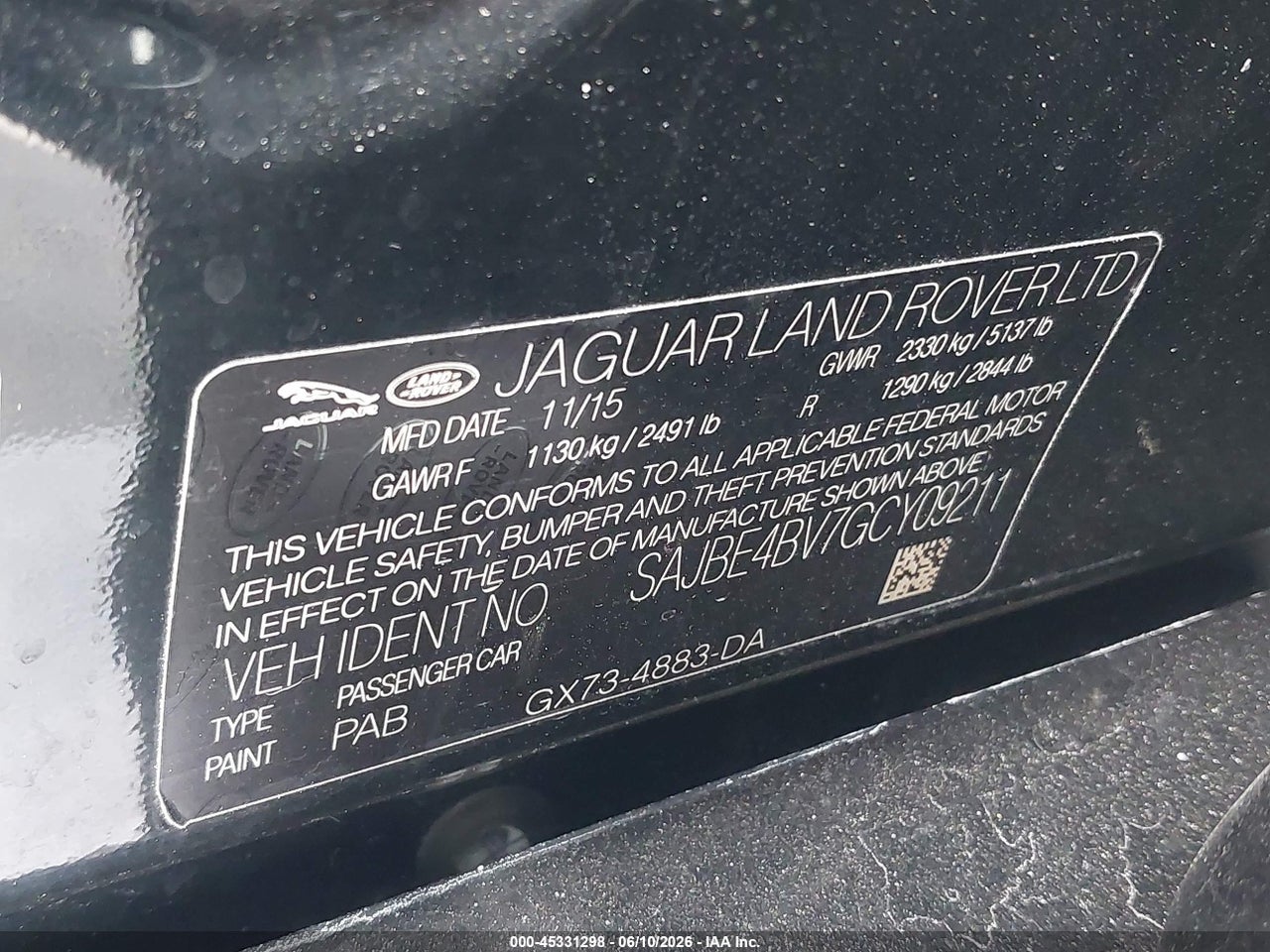 2016 JAGUAR XF 35T PRESTIGE thumbnail 10