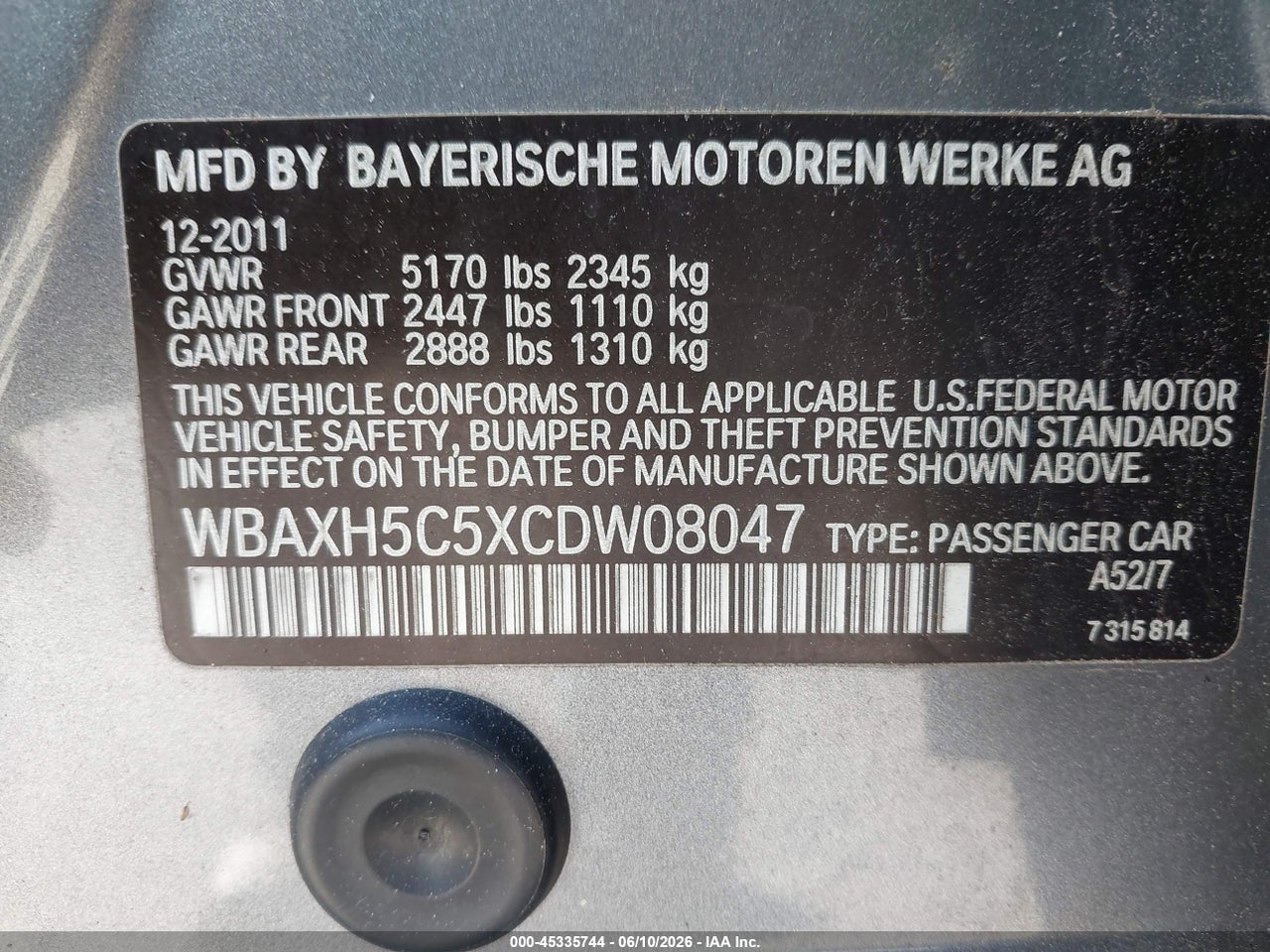 2012 BMW 528I XDRIVE thumbnail 10