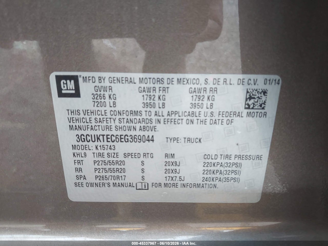 2014 CHEVROLET SILVERADO 1500 HIGH COUNTRY thumbnail 10